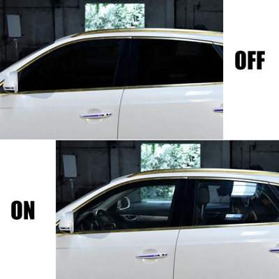 0.5mm 0.7mm Tebal Electric Switchable Privacy Glass Untuk Warna Jendela Mobil