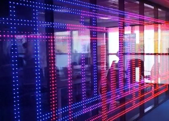 Layar Partisi Kaca LED Pencahayaan Bercahaya 3W / M2 40.7mm
