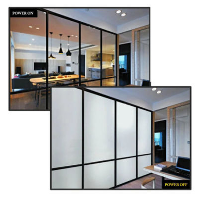 Perlindungan Privasi White PDLC Frosted Switchable Film Glass Untuk Ruang Rapat